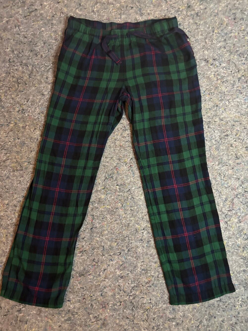 Old Navy Mens (M) Match The Fam Green & Blue Buffalo Plaid Flannel Pajama Pants
